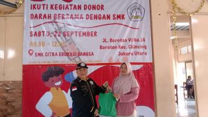 Forum Lintas Ormas Berkolaborasi dengan Yayasan SMK Citra Edukasi Bangsa Adakan Bhakti Sosial Berupa Donor Darah