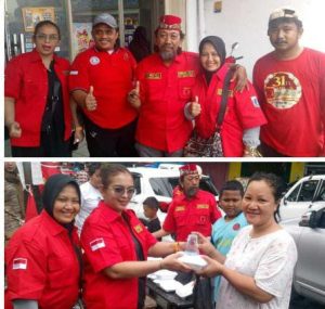 Kembang latar sektor Pademangan Jakarta utara, berkolaborasi bersama Yayasan Ar Rahmah bunga tanjung adakan giat Jum at berkah