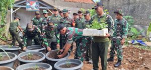 Manfaatkan Lahan Sempit Babinsa Tanam Cabai dan Terong Gunakan Pot