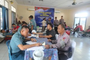 HUT Ke-38 Tahun, Lanal Bengkulu Gelar Bakti Kesehatan Donor Darah dan KB Gratis