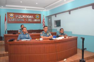 Aspotmar Danlantamal I Ikuti Sosialisasi dan Evaluasi Pelaporan Giat Binpotmar Melalui Vicon