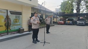 Polsek Cilincing Gelar Apel Pengamanan Kegiatan Ibadah Kenaikan Isa Al Masih