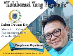 BANG JUNAEDI AKTIFIS REMAJA MASJID MAJU DEWAN KOTA JAKARTA UTARA PERIODE 2024-2029 MELALUI KELURAHAN PADEMANGAN BARAT