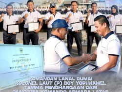 Komandan Lanal Dumai Terima Penghargaan Dari Pangkoarmada I Atas Prestasi Tim F1QR Lanal Dumai*