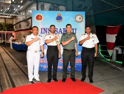 Danlantamal I Hadiri Deck Reception di Kapal Perang India INS Saryu P54