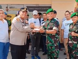 Koramil 05/Cilincing Ucapkan Selamat HUT Bhayangkara ke-78 kepada Polsek Cilincing