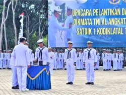 Danlantamal I Hadiri Upacara Pelantikan dan Pengambilan Sumpah Siswa Dikmata TNI AL Satdik I Kodiklatal Angkatan XVLIV TA.