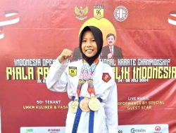 *Putri Sulung Aipda Fandi Pranata Nugrah Sabet 3 Medali di Kejuaraan Karate Piala Presiden RI*