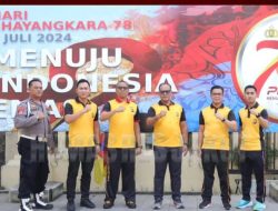 Polres Metro Jakarta Utara Gelar Olahraga Pagi di Halaman Mapolres Jakut