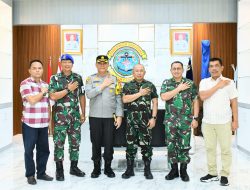 Danlantamal I Terima Courtesy Call (CC) Kapolres Pelabuhan Belawan