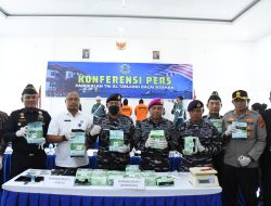 Panglima Koarmada I Kunjungi Lanal TBA, Keberhasilan F1QR Tangkap Kurir 20 Bungkus Narkotika Jenis Sabu