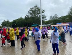 DANLANAL SIMEULUE LAKSANAKAN SENAM GEMBIRA DALAM RANGKAIAN HUT RI KE-79