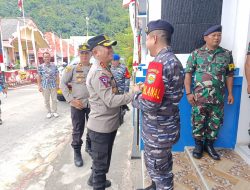 Danlanal Tarempa Terima Kunjungan Silaturahmi Kapolres Kepulauan Anambas Baru