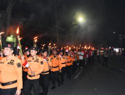 DANLANTAMAL I HADIRI UPACARA TAPTU DALAM RANGKA SAMBUT HUT KEMERDEKAAN RI KE-79