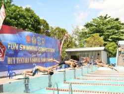 Sambut HUT Ke-79 TNI, Lanal Banjarmasin Gelar Lomba Fun Swimming Competition