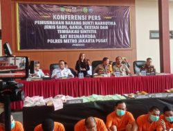 Polres Jakarta pusat Melaksanakan Pemusnahan Barang Bukti Narkotika