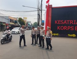 Antisipasi Kepadatan Lalin dalam rangka Apel Gelar Operasi Mantap Brata 2024