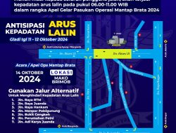 Antisipasi Kepadatan Lalin dalam rangka Apel Gelar Operasi Mantap Brata 2024 pengamanan Pelantikan Presiden dan Wakil Presiden