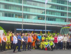 Bhabinkamtibmas Menteng Mengikuti Kegiatan Latihan Evakuasi Kebakaran Di Hotel Indonesia Kempinsky