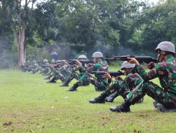Bentuk Prajurit Yang Terlatih, Lanal Dumai Gelar Latihan Menembak