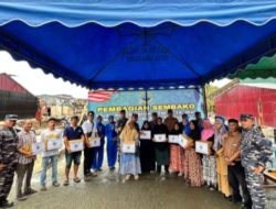 Tanam Mangrove Massal, Prajurit Lanal Simeulue Tutup Bhakti TNI AL Tahun Anggaran 2024 di Pantai Desa Linggi