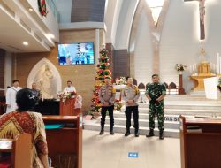 Kapolres Metro Jakarta Utara Tinjau Pengamanan Natal di Gereja ST.Andreas Kim Tae Gon