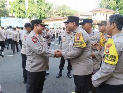 Arahan Apel Pagi Wakapolres Metro Jakarta Utara Kombes Pol Wahyudi, S.I.K., M.H. kepada Bhabinkamtibmas dan Kapospol