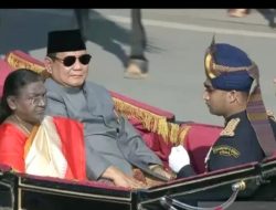 Prabowo Naik Kereta Kuda Saksikan Kontingen Patriot RI Parade Di-Hut Republik India Pada Minggu 26- Januari 2025