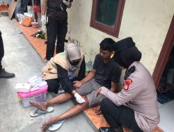 Kapolsek Tambun Selatan Beri Trauma Healing untuk Korban Selamat Kecelakaan Tower BTS