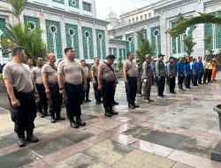 Sinergi 3 Pilar Polsek Koja Gelar Aksi Bersih-Bersih di Jakarta Islamic Center