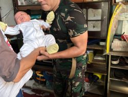Aksi Cepat Tanggap, Serda Messak Selamatkan Balita