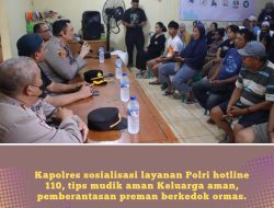 Polres Pelabuhan Tj Priok, Gelar Bakti Sosial dan Sosialisas Hotline 110, Tips Mudik Aman Keluarga Nyaman, Berantas Preman