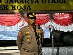 Kapolsek Koja Pimpin Apel dan Operasi Malam Untuk Cegah Kejahatan dan tawuran di Wilayah hukum polsek Koja