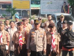 Polsek Ciputat Timur Gelar Pembinaan Karakter bagi 10 Pelajar Terlibat Tawuran, Diseragamkan Pramuka