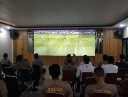 Polres Pelabuhan Tanjung Priok Adakan Nobar, Timnas Indonesia Vs Jepang