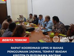 Rapat Koordinasi UPRS III Bahas Penggunaan Jadwal Tempat Ibadah Kristen di Rusunawa Nagrak