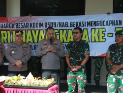 Kodim 0509/Kab. Bekasi Berikan Ucapan HUT Bhayangkara ke-79 Ke Polres Metro Bekasi, Dandim : TNI-Polri Harus Makin Solid