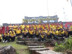 Polres Bangka Barat Olahraga Pagi di Bukit Menumbing, Kenalkan Nilai Sejarah kepada Personel