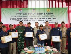 Sinergi TNI – Polri dan Forkopimko Dukung Ketahanan Pangan, Panen Padi Bersama di Rorotan