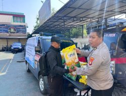 Polres Pelabuhan Tanjung Priok Salurkan 1,5 Ton Beras Lewat Program Gerakan Pangan Murah Bersama Bulog