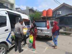 “Satlantas Polres Tg Priok, Gelar Gerakan Pangan Murah, Bantu Warga Dapatkan Beras Murah”