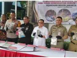 Polisi dan Kejaksaan Negeri Jakarta Utara Musnahkan Barang Bukti Senilai Rp 6 Miliar