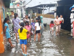 Semalaman Hujan, Banjir Rendam Jalan Warakas Kelurahan Warakas, Tanjung Priok