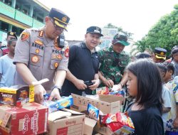 Polres Metro Jakarta Utara,Dandim 0502 Jakarta Utara Bersama Forkopimko Jakarta Utara Kunjungi Pengungsi Banjir di SDN 04 Tanjung Priok