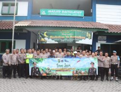 Satgas Bang Jasri Polres Tg Priok, Gelar Kerja Bakti di Masjid Baitul Latief, Pererat Sinergi Ramadhan 1447 H